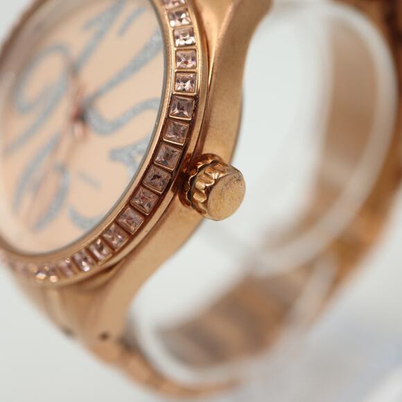 Fossil Women's Rose Gold Tone Watch 40mm Glitter Dial Crystal Bezel BQ1096 - Picture 11 of 15